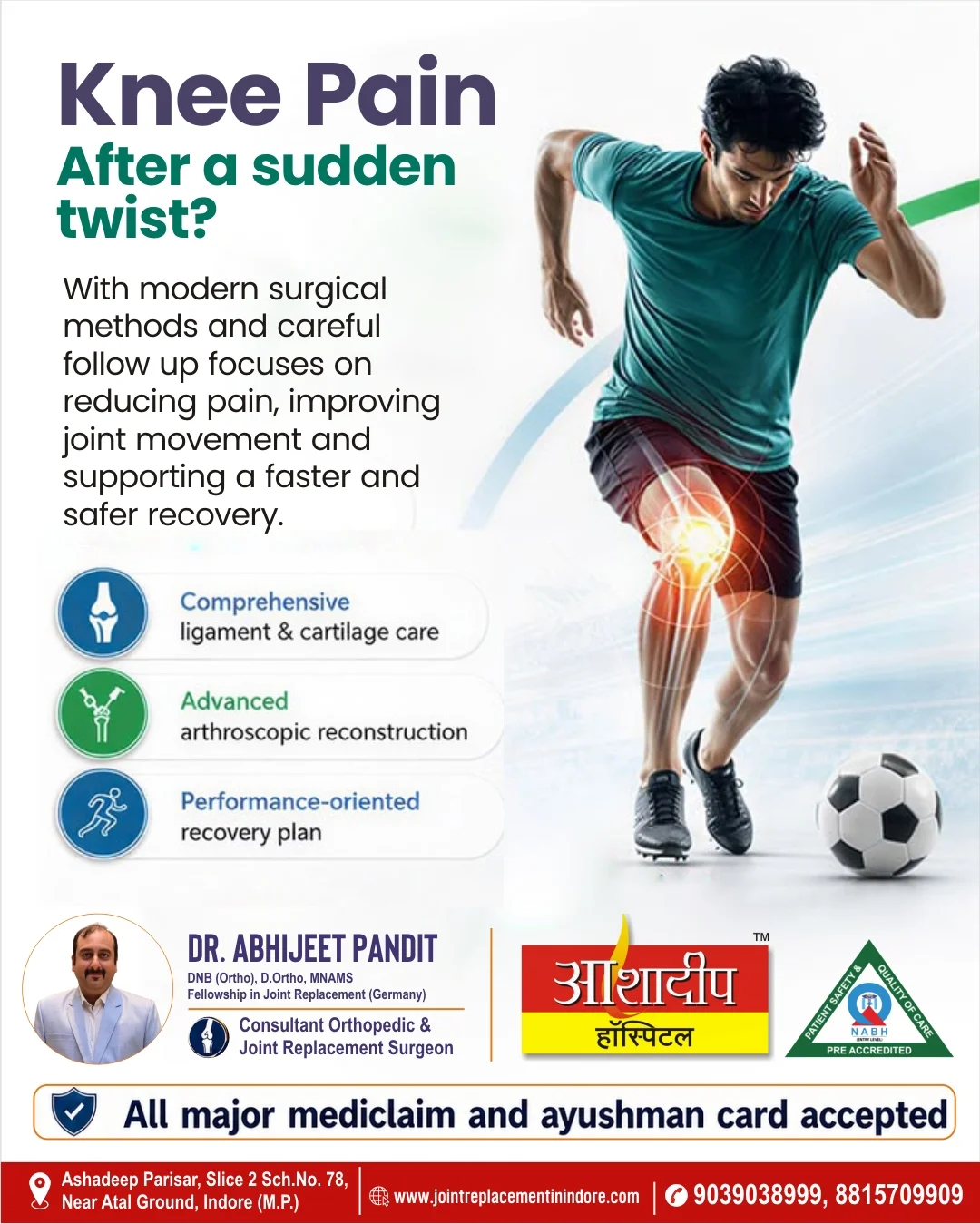 Knee Pain After a Sudden Twist Consult in Indore